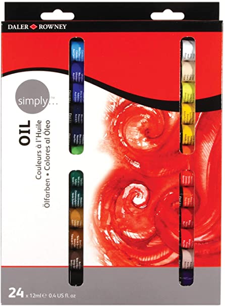 Daler-Rowney Simply Oil Sets - 24 x 12 ml - Oliemaling
