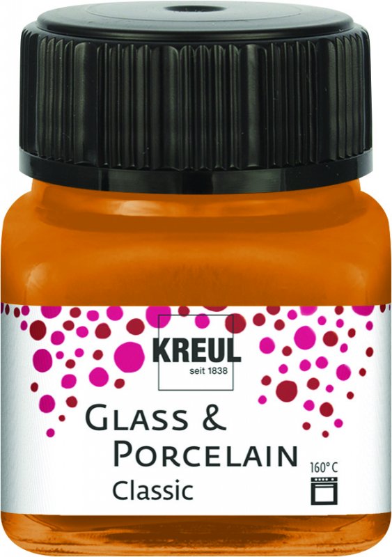Kreul Glass and porcelain paint Classic 20 ml - metallisk Goudbrons - Glas- og porcelænsmaling