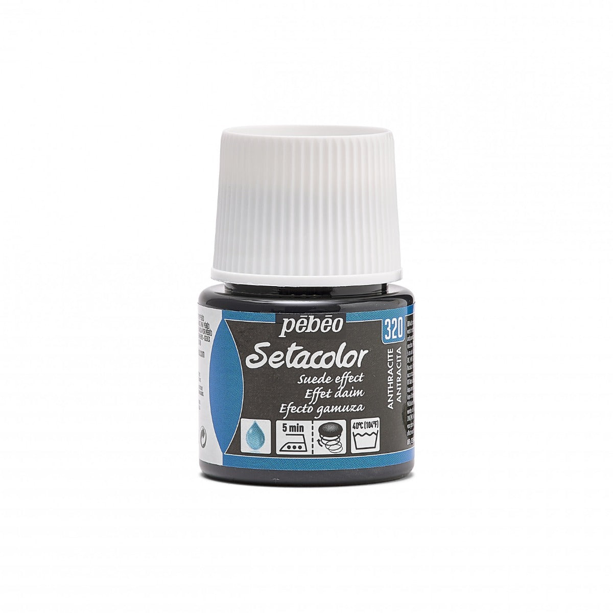 Pebeo Setacolor Opaque Suede Fabric paint 45 ml - Anthracite