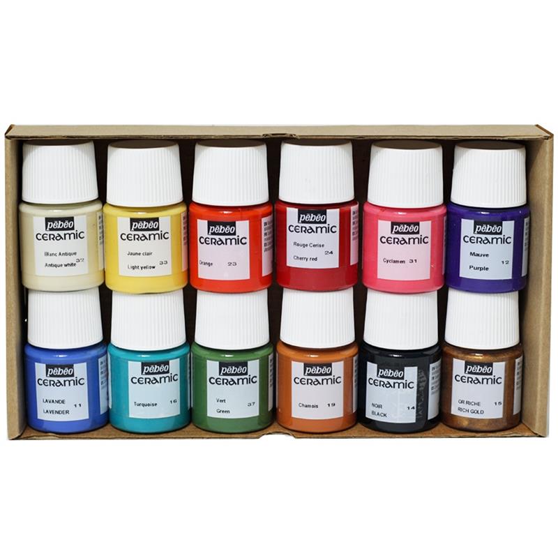 Pebeo Ceramic Paint Sets - Glas- og porcelænsmaling