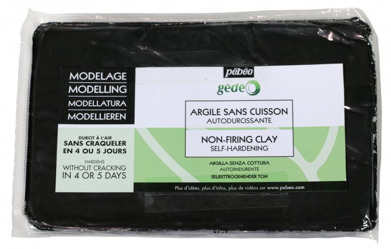 Pebeo Gédéo Air-hardening modelling clay 1,5 kg - sort - Modellering og skulptur