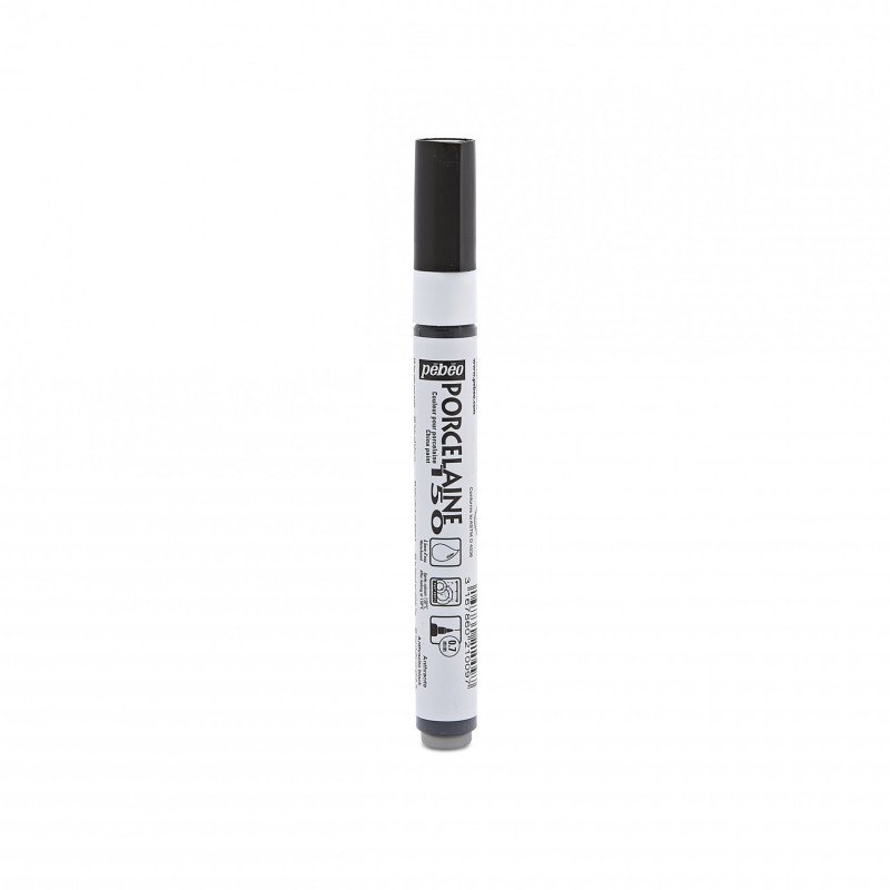 Pebeo Porcelaine 150 Marker Fine Tip 0.7 mm - Anthracite sort - Glas- og porcelænsmaling