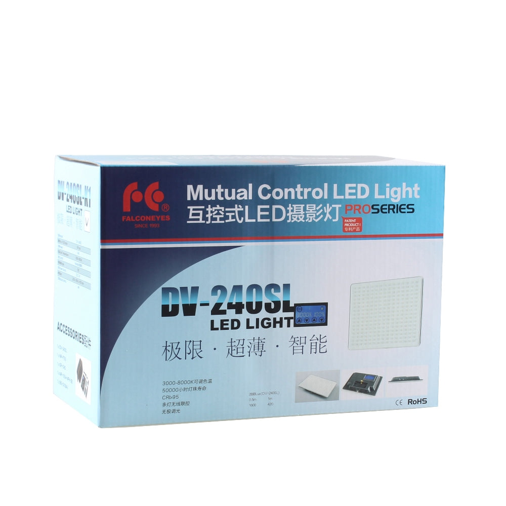 Falcon Eyes Tofarvet LED-lampe Sæt Dæmpbar DV-240SL-K1 inkl. Batteri — 8