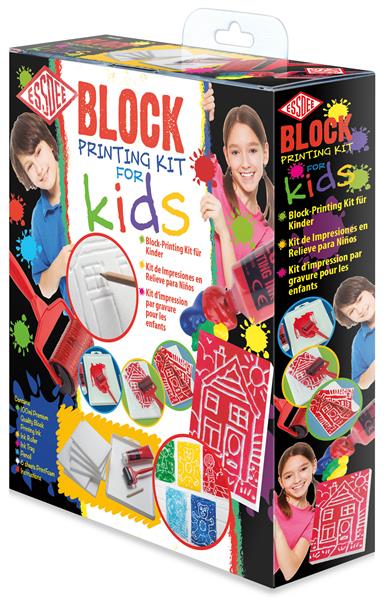 Essdee Block printing starter lino set for children - 10 pieces - Bloktryk