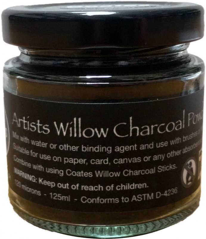 Coates Willow Charcoal Powder 125 ml. - Kul og grafit