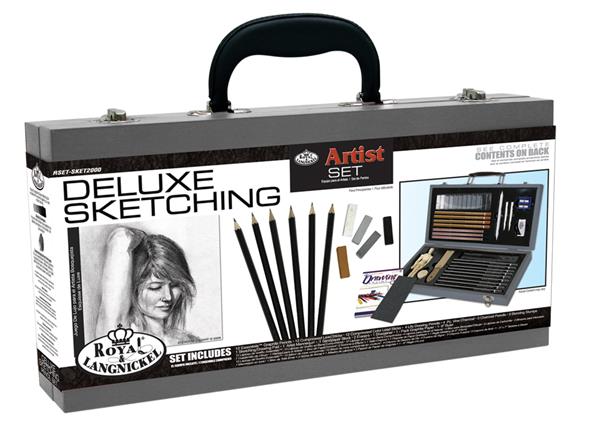 Royal & Langnickel Deluxe Sketching Box Set 2000 - 58 Pack - Gavesæt til kunstnere