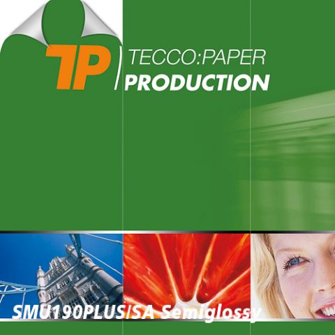 Tecco Production Papper SMU190 Plus SA Halvblank 106.7 cm x 20 m — 2