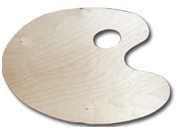 Hobby and Blu Wooden palette Ovaal 38 x 26 cm - Paletter