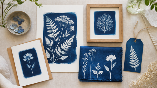 10 cyanotype ideas for paper, textiles and interior design