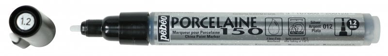 Pebeo Porcelaine 150 Marker Bullet Tip 1.2 mm - hopea - Lasi- ja posliinimaalit