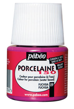 Pebeo Porcelaine 150 Porcelain paint 45 ml - 09 - fuksia - Lasi- ja posliinimaalit