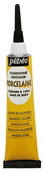 Pebeo Porcelaine 150 Outliner 20 ml - 01 - Marseille gul - Glas- og porcelænsmaling