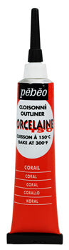 Pebeo Porcelaine 150 Outliner 20 ml - 02 - Koraal - Glas- og porcelænsmaling