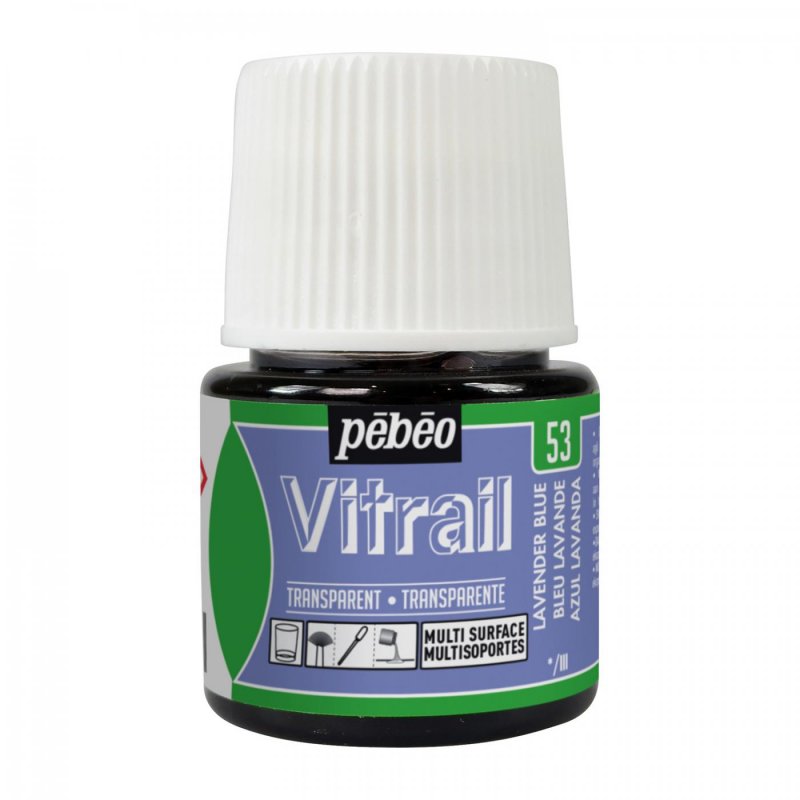 Pebeo Vitrail Transparent Glass paint 45 ml - 53 - Lavendel blå - Glas- og porcelænsmaling