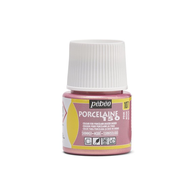 Pebeo Porcelaine 150 Moire Porseleinverf 45 ml - 107 - Roze Moiré