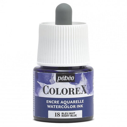Pebeo Colorex Watercolour ink 45 ml - 18 - Nachtblauw - Inchiostro