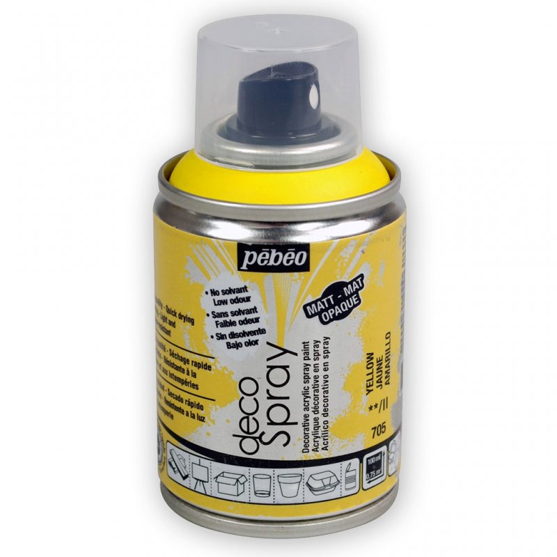Pebeo Decospray Acryl Decoratieverf 100 ml - gul - Akrylfärg