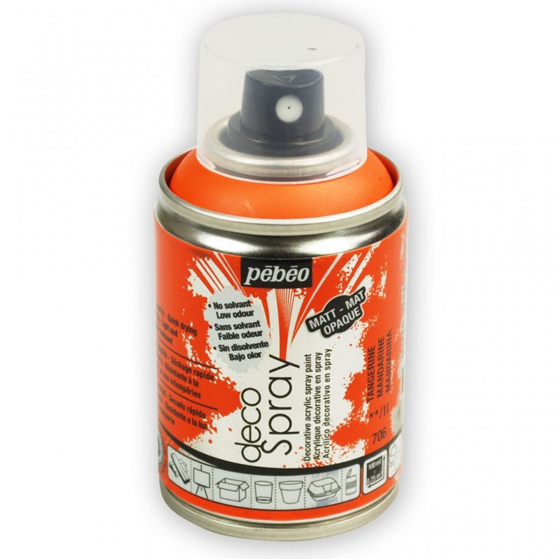 Pebeo Decospray Acryl Decoratieverf 100 ml - Mandarijn - Akrylfärg
