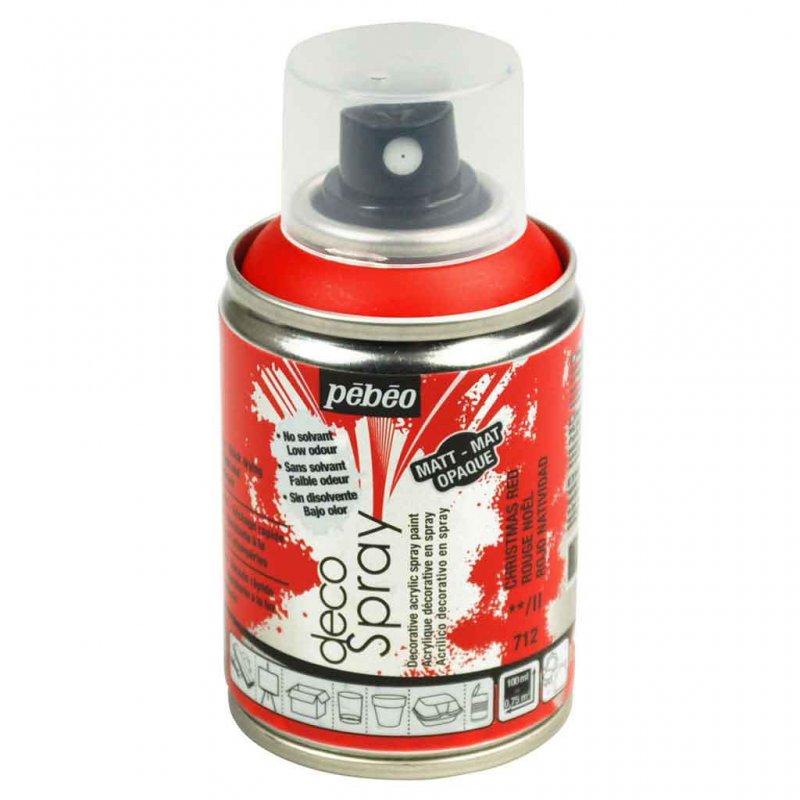 Pebeo Decospray Acryl Decoratieverf 100 ml - Kerstrood - Akrylfärg