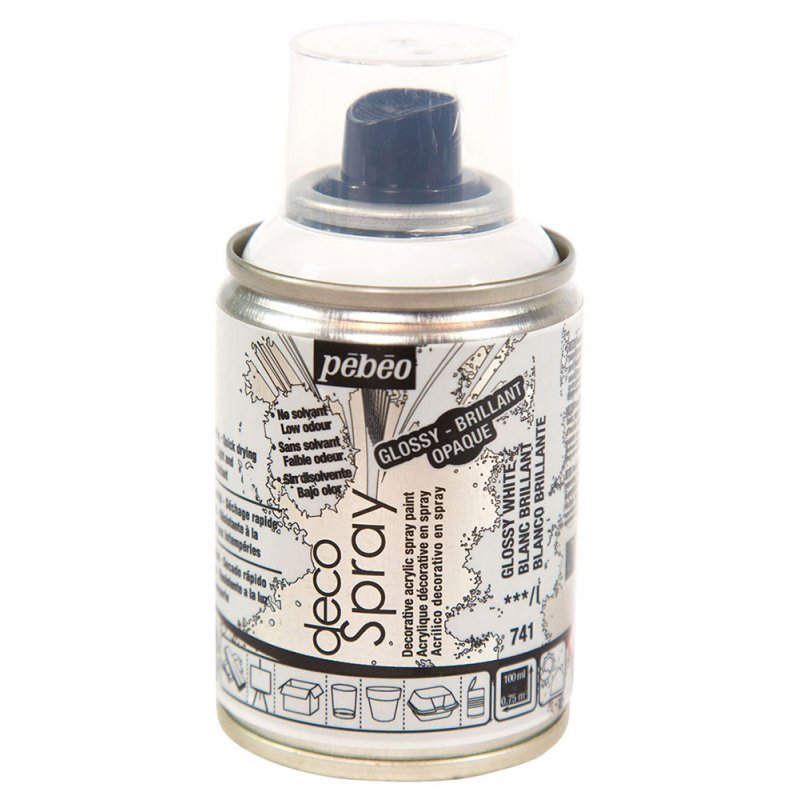 Pebeo Decospray Acryl Decoratieverf 100 ml - Blank vit - Akrylfärg