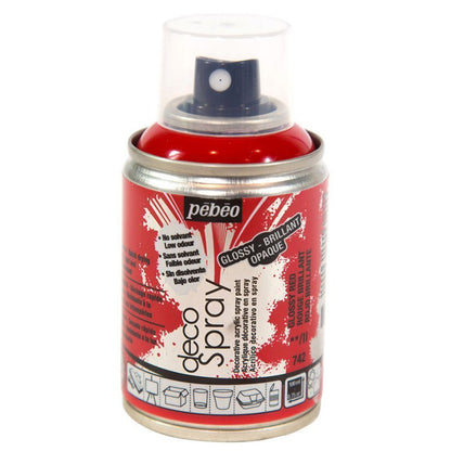 Pebeo Decospray Acryl Decoratieverf 100 ml - Blank röd - Akrylfärg