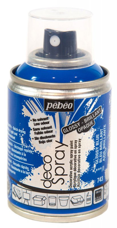Pebeo Decospray Acryl Decoratieverf 100 ml - Blank blå - Akrylfärg