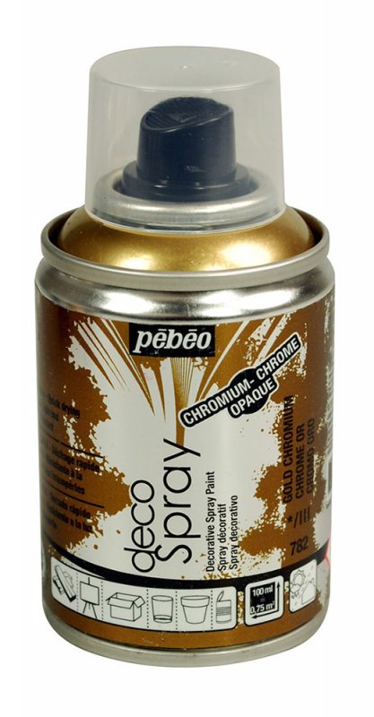 Pebeo Decospray Acryl Decoratieverf 100 ml - Chroom guld - Akrylfärg