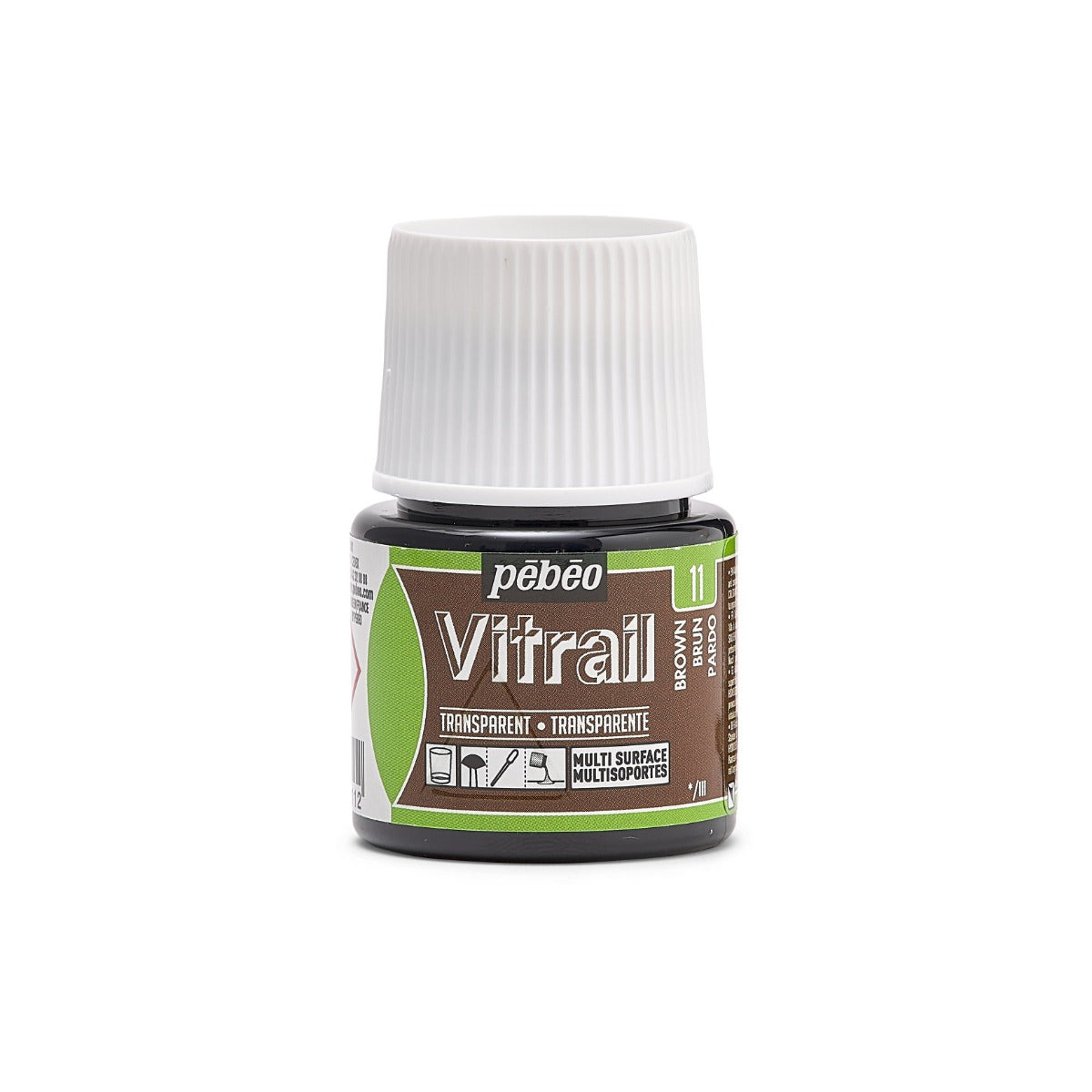 Pebeo Vitrail Transparent Glass paint 45 ml - 11 - brun - Glas- og porcelænsmaling