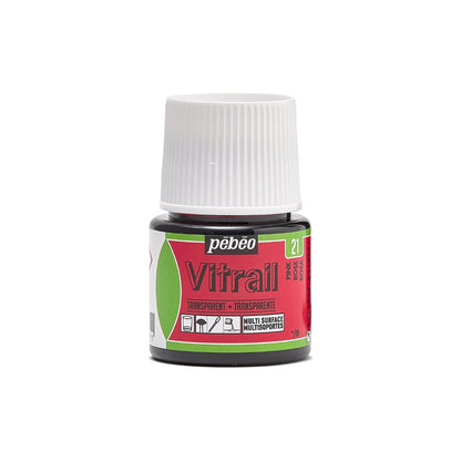 Pebeo Vitrail Transparent Glass paint 45 ml - 21 - Roze - Glas- og porcelænsmaling