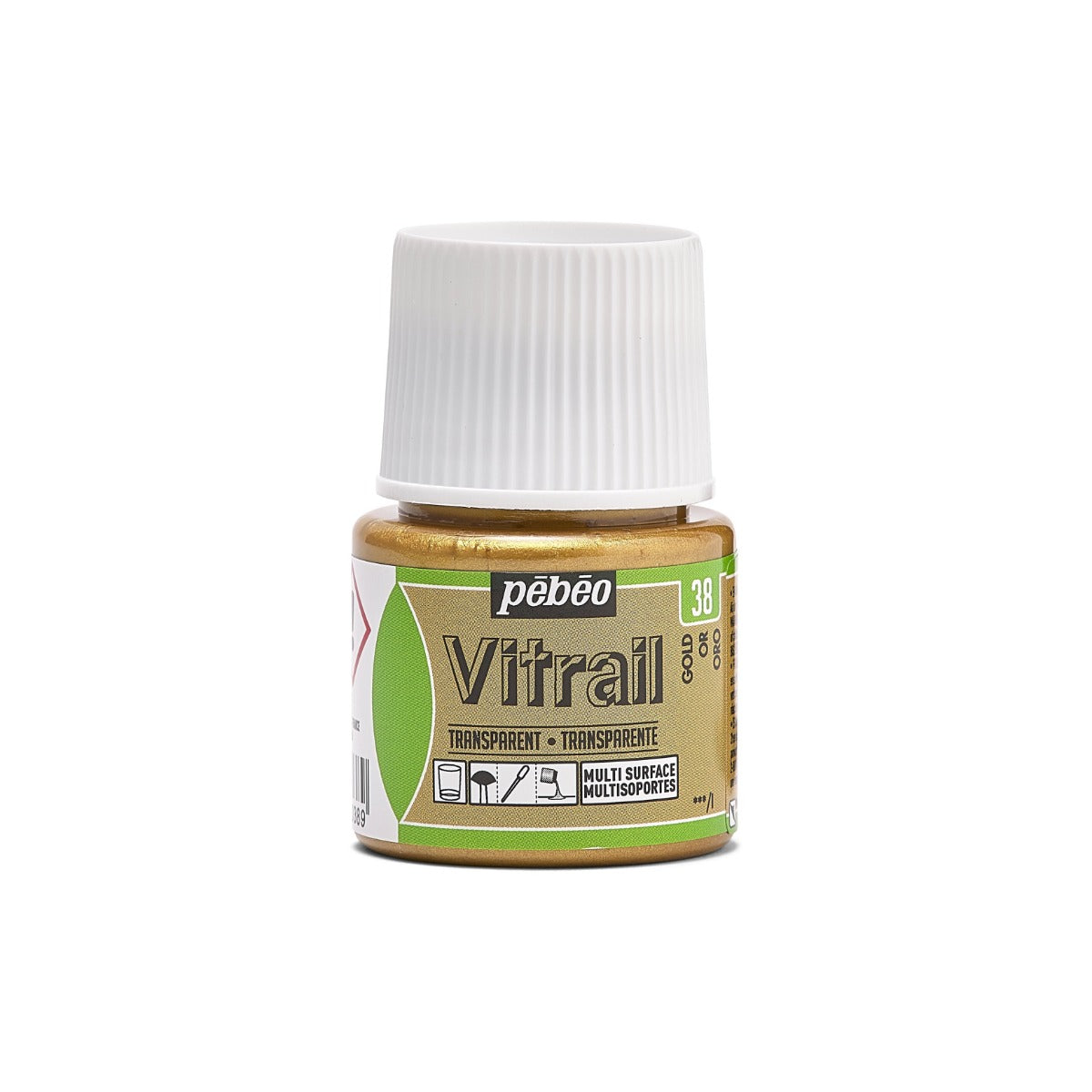 Pebeo Vitrail Transparent Glass paint 45 ml - 38 - guld - Glas- og porcelænsmaling