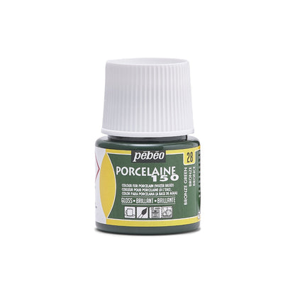 Pebeo Porcelaine 150 Porcelain paint 45 ml - 28 - pronssi vihreä - Lasi- ja posliinimaalit