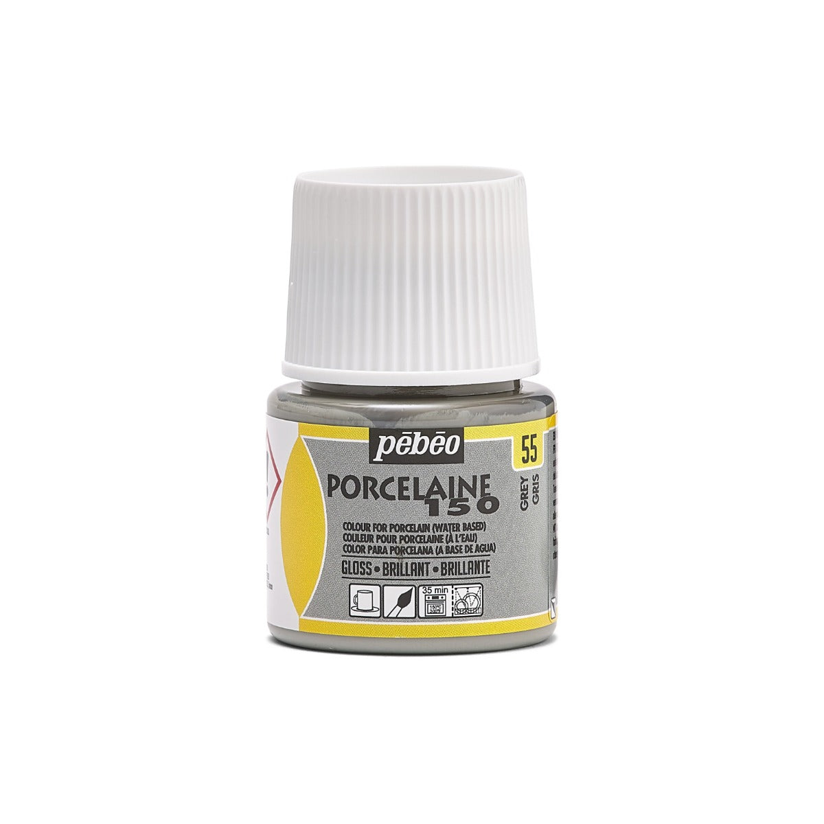 Pebeo Porcelaine 150 Porcelain paint 45 ml - 55 - harmaa - Lasi- ja posliinimaalit