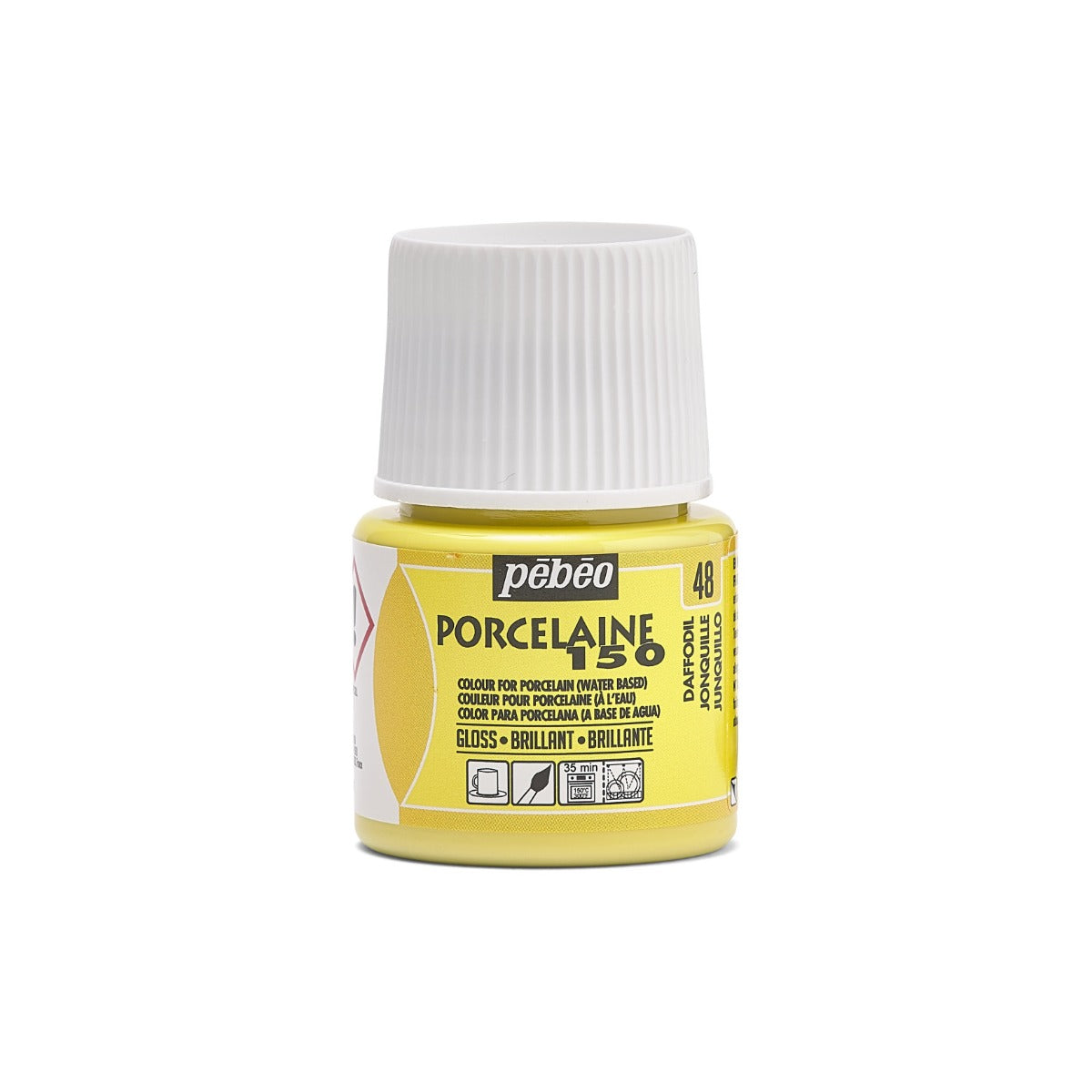 Pebeo Porcelaine 150 Porcelain paint 45 ml - 48 - Gele Narcis - Lasi- ja posliinimaalit