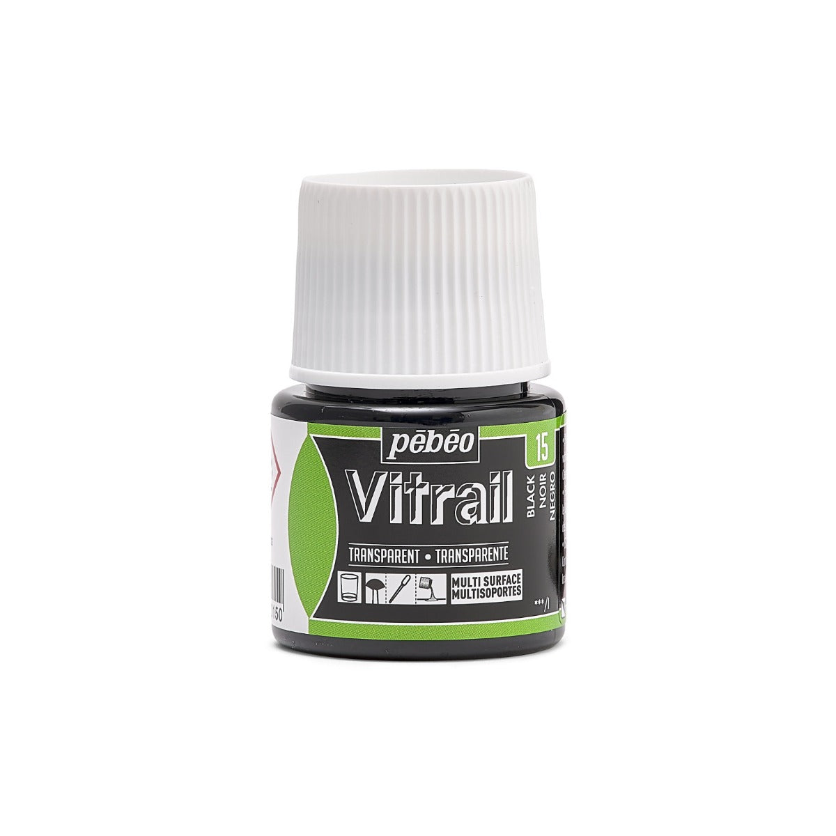 Pebeo Vitrail Transparent Glass paint 45 ml - 15 - sort - Glas- og porcelænsmaling