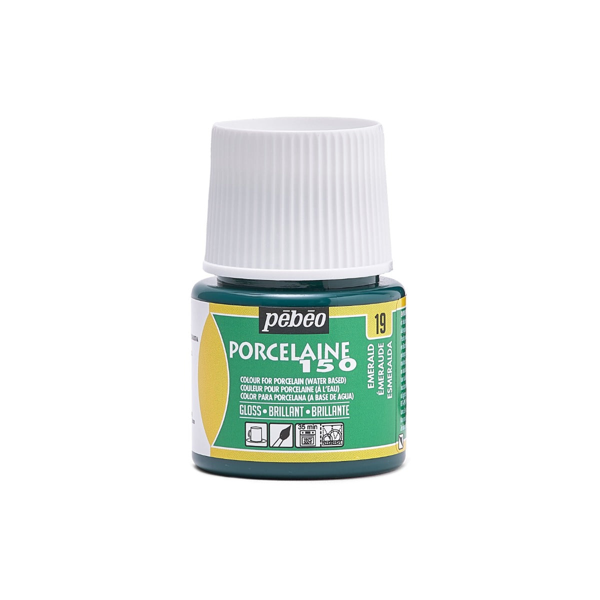 Pebeo Porcelaine 150 Porcelain paint 45 ml - 19 - Emerald vihreä - Lasi- ja posliinimaalit