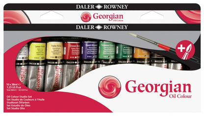Daler-Rowney Georgian Oil Sets - studiesæt - 10 x 38 ml - Oliemaling