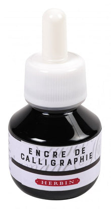 Herbin Calligraphic Ink 50 ml - sort - Blæk