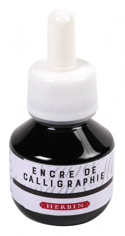 Herbin Calligraphic Ink 50 ml - sort - Blæk
