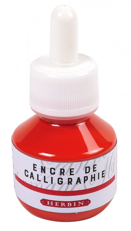 Herbin Calligraphic Ink 50 ml - rød - Blæk