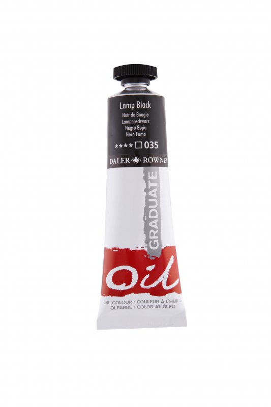 Daler-Rowney Graduate Oil paint 38 ml - Lamp musta - Öljyvärit