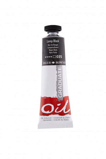 Daler-Rowney Graduate Oil paint 38 ml - Lamp musta - Öljyvärit