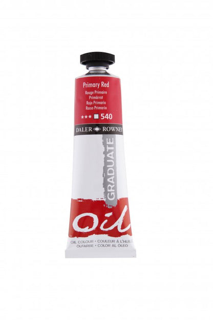 Daler-Rowney Graduate Oil paint 38 ml - pääväri punainen - Öljyvärit