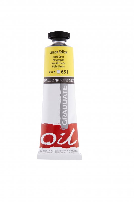 Daler-Rowney Graduate Oil paint 38 ml - Citroengeel - Öljyvärit