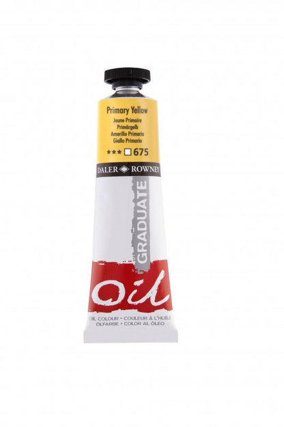 Daler-Rowney Graduate Oil paint 38 ml - 675 - pääväri keltainen - Öljyvärit