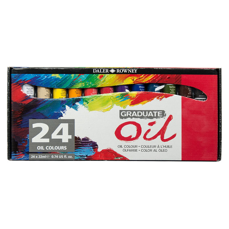 Daler-Rowney Graduate Oil Colour Sets - 24 x 22 ml - Oliemaling