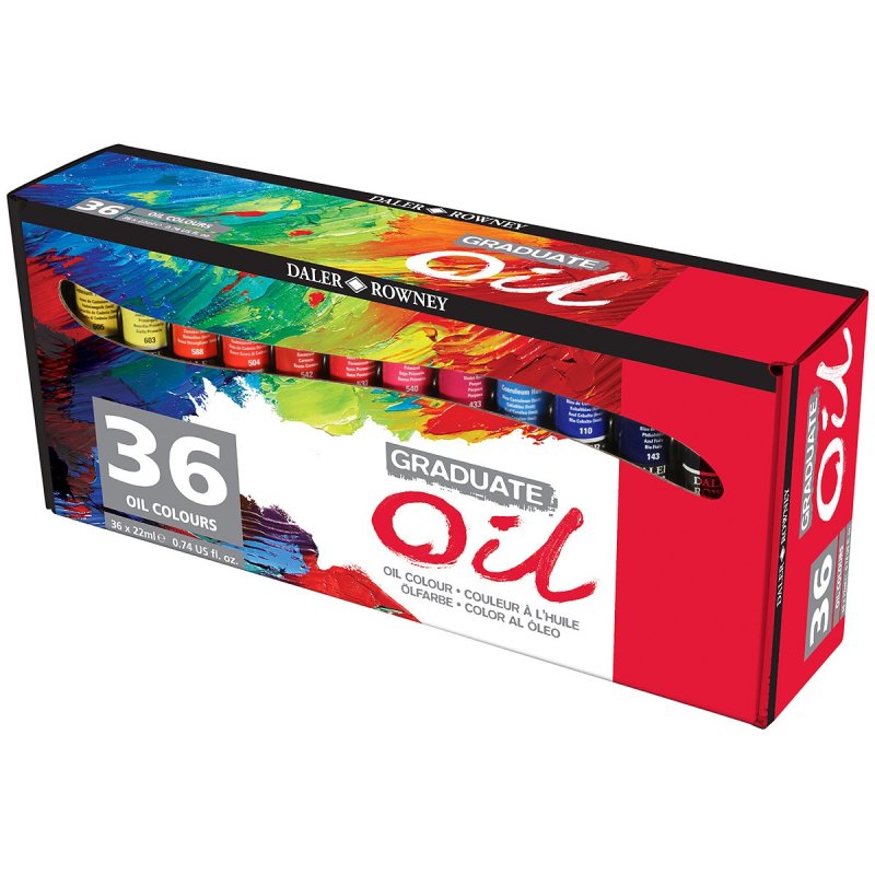 Daler-Rowney Graduate Oil Colour Sets - 36 x 22 ml - Oliemaling