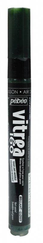 Pebeo Vitrea 160 transparent Marker Glanzend - Glanzend Sandelgroen - Glas- och porslinsfärg