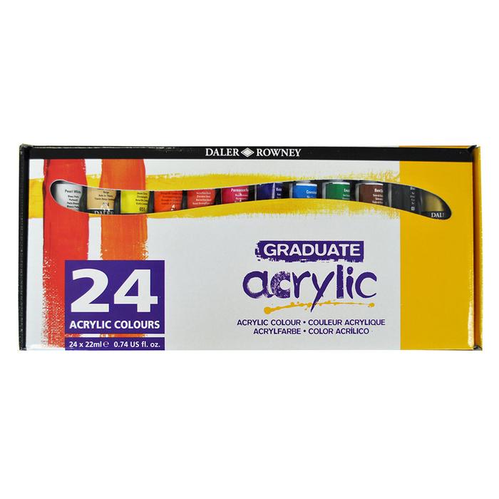 Daler-Rowney Graduate Acrylic Sets - 24 x 22 ml - Akryylimaalit