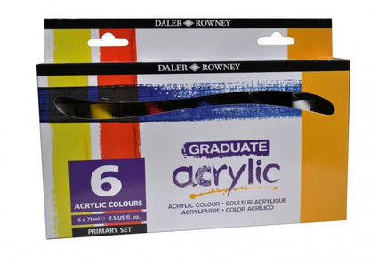 Daler-Rowney Graduate Acrylic Sets - 6 x 75 ml - Akryylimaalit