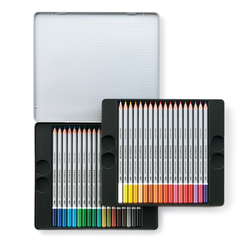 Staedtler Karat Aquarell Watercolour pencils Metal case - Farveblyanter